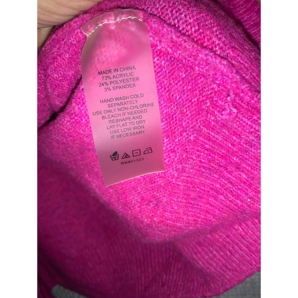 Winter‎ sweaters Vince Camuto Weekend Vibes Pink Crewneck Sweater Women's Size - Picture 4 of 7